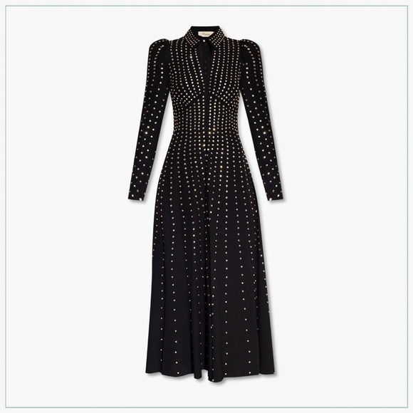 $3900 New Temperley London Crystal-Studded Dallas Runway Dress - Picture 9 of 16